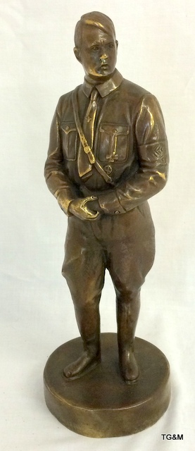 A bronze Hitler statue