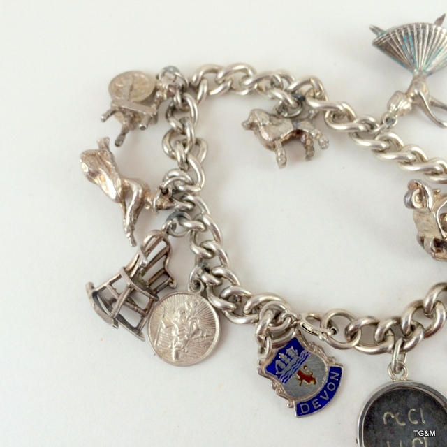 2 Charm bracelets and 12 charms 47gm - Image 4 of 8