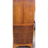 A Yew wood drinks cabinet