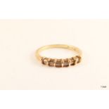 9ct gold ladies baguette diamond ring size m