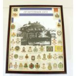 A Framed Set of 40 British Military Silk Patches