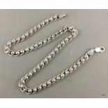 Silver fancy link necklace 46cm 56gm