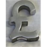 An aluminium "£" sign