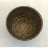 Antique Chinese bronze tea bowl 3cm high