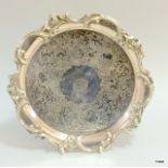 Victorian silver plated salver 26cm in diameter