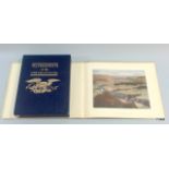 A vintage set of hand coloured views of the Grand Canyon, Arizona together with books of the