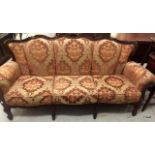 A 3 seat Showwood Settee with paisley flower pattern