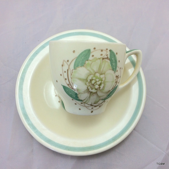 A Suzie Cooper Burslem 4 place tea set - Image 5 of 9