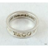 Genuine Tiffany silver ring size R