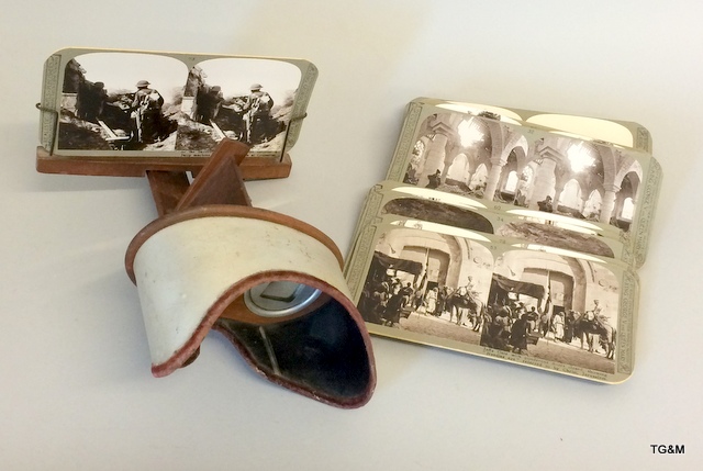 16 WW1 Stereo Viewer Slides with a viewer