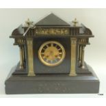 A large slate Mantle clock