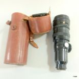 A Grand Prix Brussels 1958 telephoto lens made in the USSR in leather case with filters