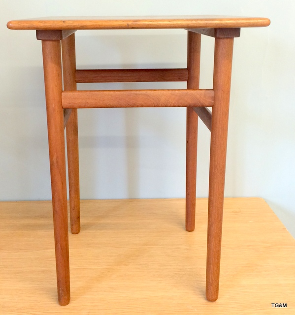 Set of Danish teak nest of tables with maker label 50 x 60 x 40cm - Image 5 of 7