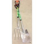 Stainless digging fork and spade