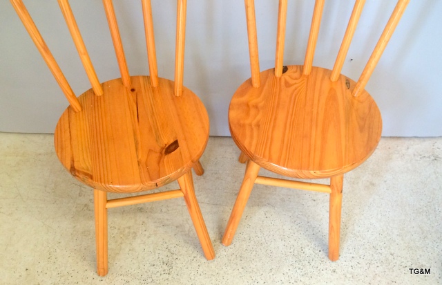 2 Pine chairs - Image 2 of 3