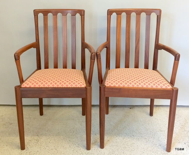 Pair of mahogany carver chairs