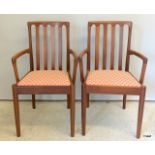Pair of mahogany carver chairs