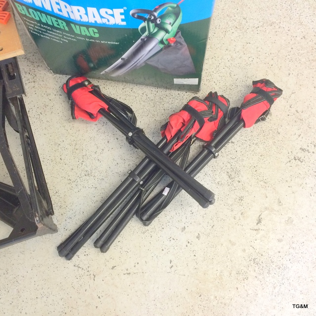 Power base leaf blower black and decker work mate and 4 garden collapsible chairs - Image 6 of 6