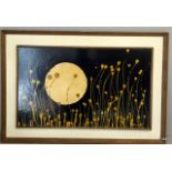 Acrylic on board 'Moon Rising' signed Browley 68 65 x 100