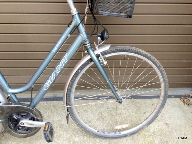 Ladies Giant expansion LX push bike with gears and lights baskets and rack - Image 7 of 8