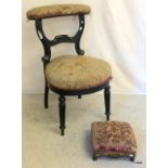 1 x chair and a footstool 89 x 54 x 49cm