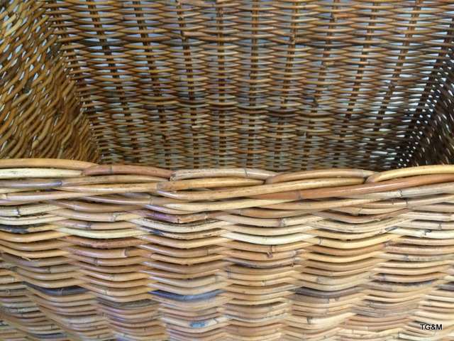 Large oblong Honey Rattan log basket (60x80x50) - Image 5 of 5