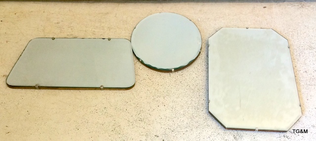 3 x 1950's mirrors - Image 2 of 2