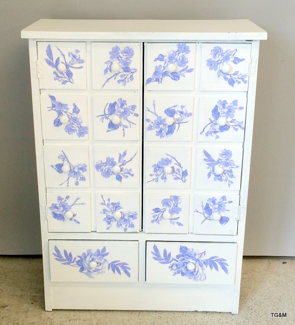 A decoupage cabinet 90 x 65 x 29cm