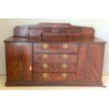 Mahogany sideboard with cupboards and drawers fitted interior 80 x 160 x 40cm