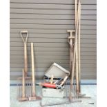 Miscellaneous tools to include BR ballast shovel, rail sledge hammer and BR small tools
