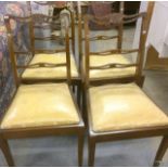 4 x mahogany dining chairs with drop in seats