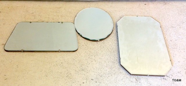 3 x 1950's mirrors