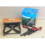 Power base leaf blower black and decker work mate and 4 garden collapsible chairs