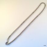 A silver curb chain necklace 35gm