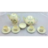 A Suzie Cooper Burslem 4 place tea set