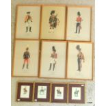 A selection of Military prints (10) to include Scots Guards, Dragoons etc