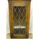 A Lead Glass wall corner unit 116 x 56 x 26cm