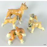 Goebbels & other West German Pottery figures of Boxer Dogs