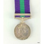 A General Service Medal with Cyprus clasp named to 23546988 Private T Machan of the Argyll &