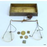 A vintage set of apothecary scales