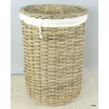 A round extra large Kubu laundry basket with detachable liner. 80 x 58cm