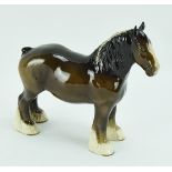 A Beswick model of a Shire Horse standing 22cm high