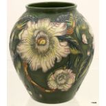 A Moorcroft Gustavia Augsta jar 23cm high x 11cm neck x 11cm base