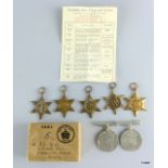 A WW2 Naval medal group of seven consisting of the 39/45 Star, Atlantic Star, Africa Star, Pacific