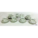 A Noritake tea set Savannah for 6 missing teapot