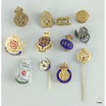 Twelve assorted Military lapel badges