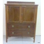 2 drawer mahogany double cupboard, bedroom unit 115 x 70 x 65cm