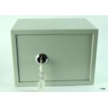 A good quality metal wall safe with two keys. 35cms wide by 25cms high by 25cms deep.