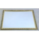 Gilt framed mirror with bevelled edged glass. 112 x 90cm