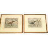 Pair of Henry Wilkinson Ltd Edition gun dog prints. 60 x 50cm